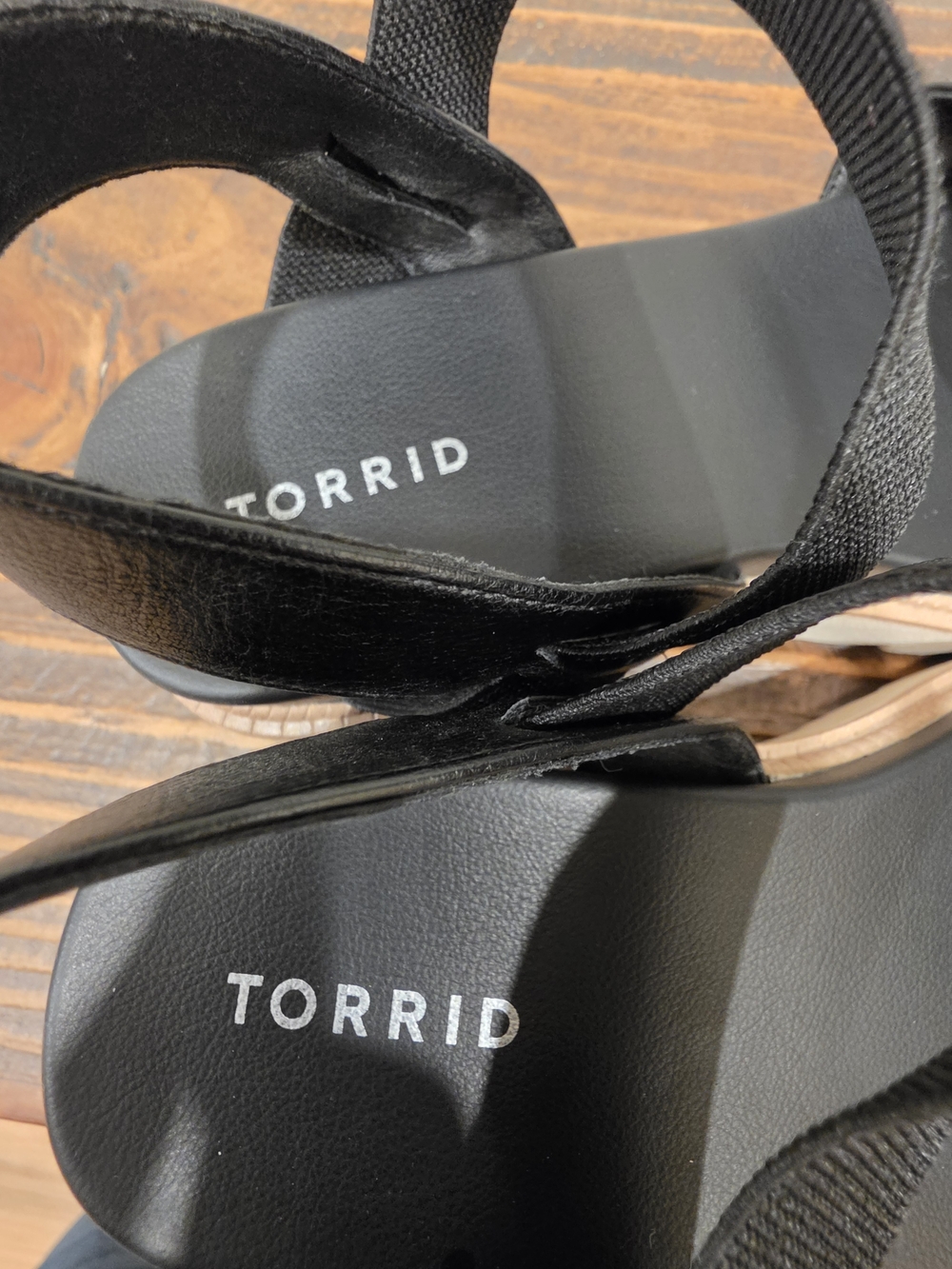 torrid Black Platform Slingback Sandals with Contrast Sole - Picture 7 of 9